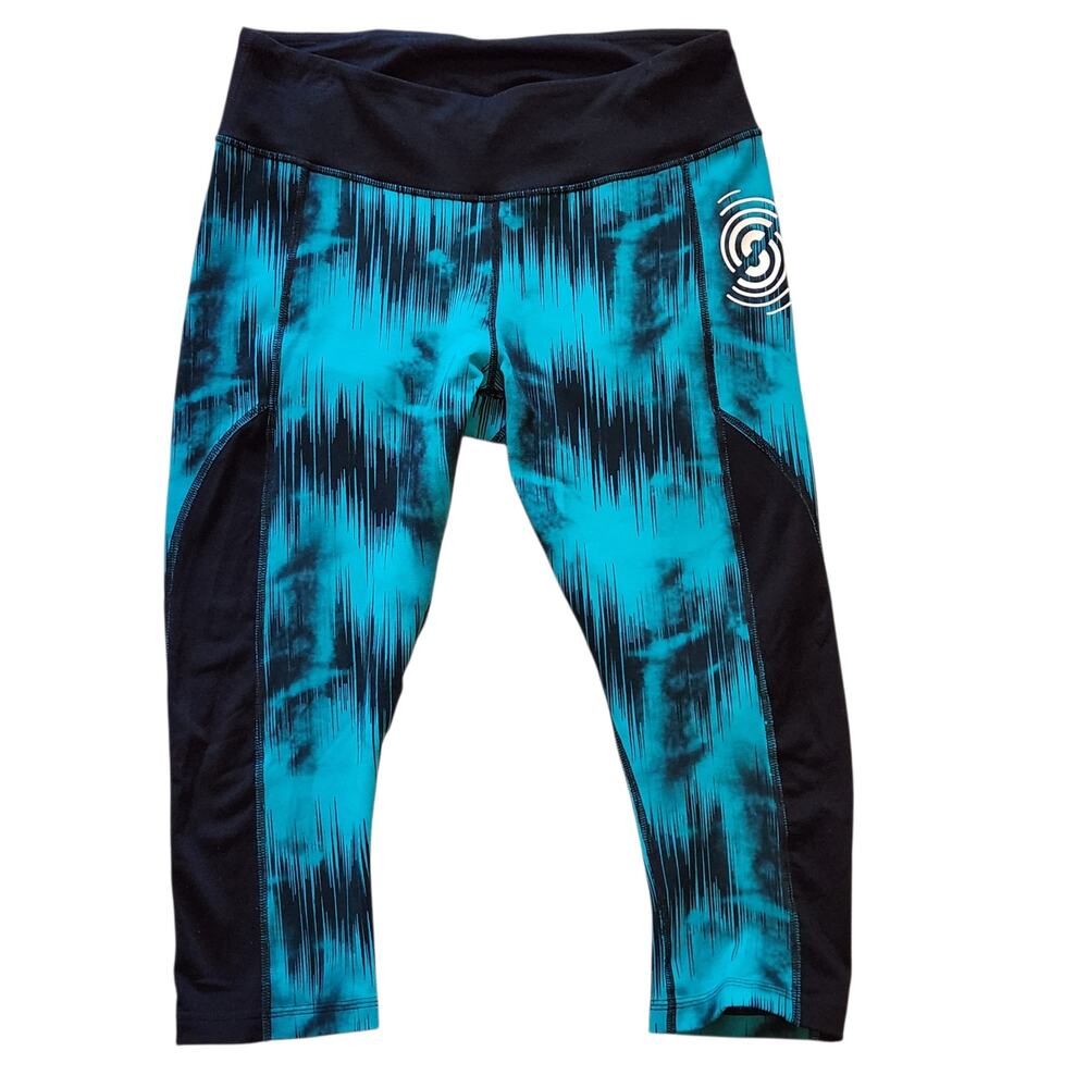 Strong by Zumba Squat Sync Sweat capri leggings teal size L